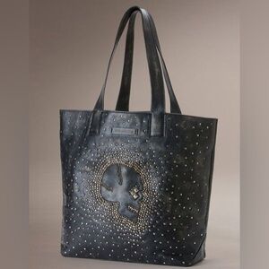 Frye Studded Skull Tote in Black